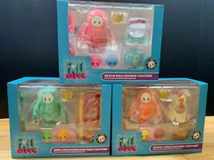 ■新品未開封品■ 壽屋 FALL GUYS フォールガイズ アクションフィギュア パック 01 ムービースター×チキンコスチューム ・02 ビーチボール×ルーキーコスチューム・03 ミントチョコレート×ホットドッグコスチューム フィギュア 3点セット