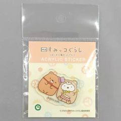 [중고] 씰 스티커 시로쿠마 & 곰 공장장 아크릴 스티커 [영화 스미코구라시 츠기하기 공장의 신비한 코]