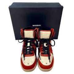 MISBHV ミスビヘイブ トライバル レザー装飾 白赤黒 AJ1 シカゴ セピアブラウン スエード ハイカット スニーカー WHITE ホワイト RED レッド BLACK ブラック JORDAN ジョーダン1 カラー ポーランド ハイストリート ブランド