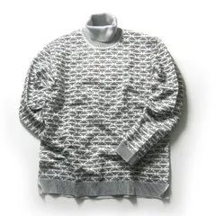 【新品】 NICOLE CLUB FOR MEN ／ ニコルクラブフォーメン　軽量 タートルネックニット 家庭洗濯OK 幾何学模様 ジャガード セーター ホワイト ブラック ｜ 秋冬