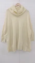 ◇ ◎ CIAOPANIC TYPY シンプル 無地 ウール 2WAY Vネック 長袖 ニット セーター サイズONE アイボリー系 レディース P  【1307040028353】