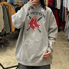レッドソックス プルオーバーパーカー M ナイロンジャケット 両面ロゴ MLB Majestic MLB ボストンレッドソックス プルオーバーナイロン