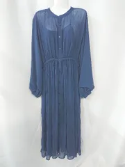 ◇ ⊂ Ray BEAMS レイ ビームス 長袖 膝下丈 ワンピース 表記なし ブルー系 レディース E  【1508060011282】