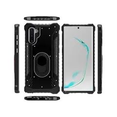 iPhone XS ケース/iPhone X ケース 耐衝撃 車載ホルダーリング付き 全面保護カバー 擦り傷防止 (黒 iPhone x/x)