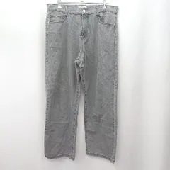 ◇ Θ MONO-MART モノマート デニム調 ワイドパンツ サイズL ブラック系 メンズ E  【1506130012771】