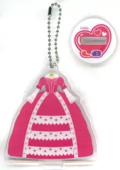 【中古】キーホルダー キューティーピンクドレス ドレスアップ♪アクスタキーチェーン 「セガ ラッキーくじ オシャレ魔女 ラブ and ベリー」 C賞