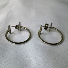 ティファニー Tワイヤー フープピアス シルバー