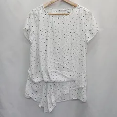 ◇ GLOBAL WORK グローバルワーク 星柄 半袖 ブラウス サイズL ホワイト レディース E  【1407180021037】