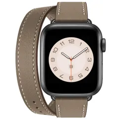 【数量限定】本革 2重巻き レザー 細い レディース iWatch バンド Series バンド 9/8/7/6/5/4/3/2/1/SE/SE2全機種対応 watch 交換ベルト男女兼用 おしゃれバンド apple ビジネス コンパチブル 通勤用(38/40