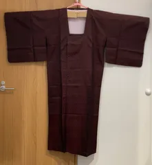 【美品】道行コート:  赤系　ワインレッド　エンジ色　　06E