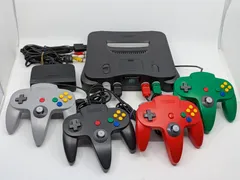 【動作確認済】NINTENDO64 本体 一式＋4コントローラー グレー ブラック レッド グリーン すぐ遊べるセット ニンテンドー64 N64