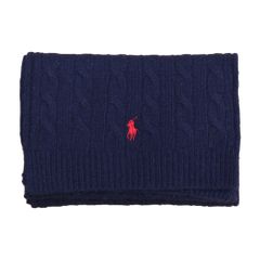 ポロ ラルフローレン ケーブル ウール マフラー / POLO RALPH LAUREN CABLE WOOL MUFFLER [NAVY]