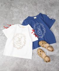 la poche biscuit　くま半袖Tシャツ　LP25MS002　オフホワイトorネイビー