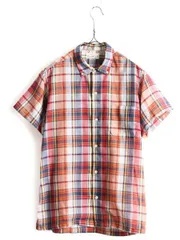 60s 70s ビンテージ ■ BRENT チェック 半袖 ボタンダウン シャツ