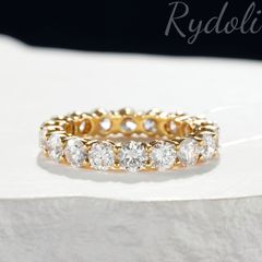 K18 2.7ct オーダーメイドリング ラボグロウンダイヤモンド フルエタニティリング ラボダイヤ 華やかで上品な定番デザイン 18金 ゴールド ダイヤエタニティ 普段使い Au750指輪 重ね付けにもおすすめ エレガントなリング  レディース ダイヤリング