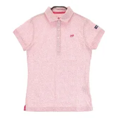 サイズ：0 MASTER BUNNY EDITION マスターバニーエディション  半袖ポロシャツ 花 総柄 ピンク系 [240101345904]# ゴルフウェア レディース ストスト