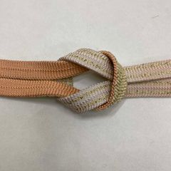 新品　帯締め　帯〆 小紋 紬 訪問着 振袖 普段着用 礼装用 お洒落　正絹　絹100％ 和装小物 朱色  2951