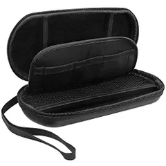 Sony PlayStation Vita 2000 用保護フィルム + Vita2000 用 EVA ケース AFUNTA プレイステーション PS Vita PSV 用 収納セミハードポーチ トップ & ボトム ガラスフィルム 高透過率 高HD