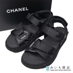 新品CHANEL ビーチサンダル　23.5-24.5cm CHANEL シャネル サンダル レディース 23.5cm ブラック 2757 : ACROSS