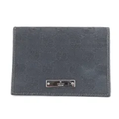 【美品】GUCCI 名刺入れ 黒 GGパターン キャンバス/レザー 極美品】GUCCI 名刺入れ インターロッキング GG柄 レザー