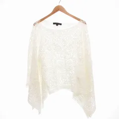 ラルフローレン RALPH LAUREN ブラックレーベル 美品 ポンチョ プルオーバー カットワーク 総柄 M 白 ホワイト /VU◇ 0201