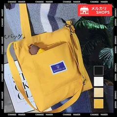 【送料無料】キャンバストートバッグ 大容量 A4 ショルダーバッグ 軽量 カジュアル 2way 鞄 通学 肩掛け バッグ 韓国ファッション 斜めがけ エコバッグ お出掛け ユニセックス ロゴ 手提げ 大きめ トートバッグ 新品 未使用 CH77YCAI-001