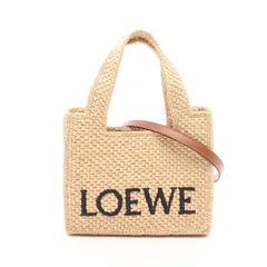 ロエベ LOEWE トートバッグ フォント トート ミニ A685V46X012123 ベージュ レザー 2wayショルダーバッグ レディース 新品のサムネイル