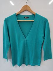 njj485●INDIVI●インディヴィ●カーディガン●size38●青