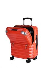 オレンジカーボン [アクタス] スーツケース ジッパー フロントオープン ブレーキ付き 拡張 機内持ち込み可 35(拡張時43) L 30 cm 3.6kg オレンジカーボン