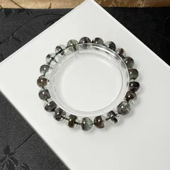 天然石★【グリーンファントム】★パワーストーン ブレスレット 天然石 金運 8.8-9.3mm ZB6777