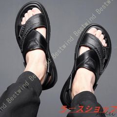 サンダル メンズ コンフォートサンダル 疲れない 歩きやすい 革 男性用 夏 さんだる 外履き アウトドア オフィス おしゃれ 紳士用 ビジネスサンダル 軽量 通気zxc79
