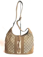 グッチ (ゴールド金具) GG キャンバス 新しいジャッキーバッグ ショルダー&クロス