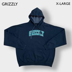 GRIZZLY パーカー プルオーバー スウェット ロゴ プリント XL 古着