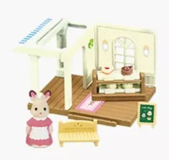 【中古】食玩 おもちゃ 3.ケーキショップとショコラウサギのお母さん 「シルバニアファミリー ミニシリーズ お家はすてきなあこがれのお店(2019)」