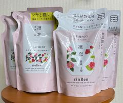 【4個セット】凛恋　シャンプー&トリートメント詰替用　ローズ&ツバキ