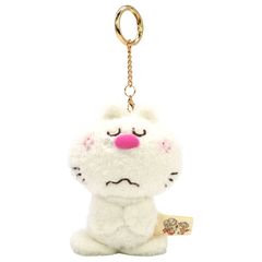 ADO MIZUMORI　水森亜土 ねこ マスコットぬいぐるみ　MCホワイト　 WH　213150-25　ナカジマコーポレーション