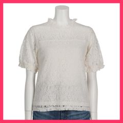 ☆美品◇アーバンリサーチロッソ◇フラワーカットジャガードブラウス 