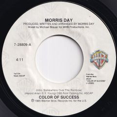 Morris Day Color Of Success / (Instrumental Mix) Warner Bros. US 7-28809 211875 SOUL ソウル レコード 7インチ 45
