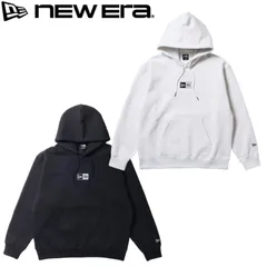 新品 ニューエラ NEWERA 正規品 長袖 裏起毛 パーカー スウェット プルオーバー フーディー BOXロゴ 刺繍 メンズ レディース 大きいサイズ ライトグレー 黒 ブラック 14682664 14324663 M L LL XL 2L XXL 3L