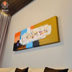絵画 インテリア アートパネル 抽象画 モダン 北欧 壁掛け 玄関 おしゃれ アート 絵 アジアン バリ 80×30 (3)
