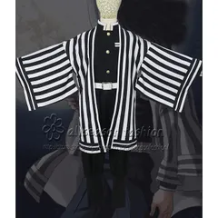 新品 子供服 鬼滅の刃 風 伊黒小芭内 ウィッグ 下駄 子供コスプレ衣装 鬼殺隊 隊服 着物 和服 コミケ 子供向け 文化祭 ハロウイーン パーテ