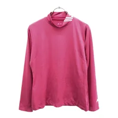 adidas アディダス ゴルフ 長袖 ハイネック トレーニングウェア L/G ピンク系 スポーツインナー レディース 古着