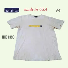 HH01398　90sノーティカ小文字タグUSA製コットンプリントＴシャツM