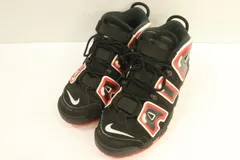【中古】 NIKE メンズスニーカー 26cm AIR MORE UPTEMPO '96 LASER CRIMSON NIKE 26cm 黒 ブラック 赤 レッド