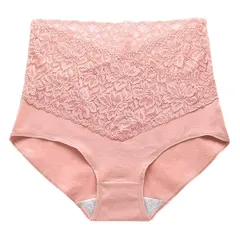 ハイウエスト ショーツ レース ストレッチ エレガント 深穿き 花柄 レディース 大きいサイズ 下着 ヒップアップ コットン 綿 お腹 引き締め 黒 赤 青 紺 rs-029