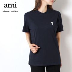 25SSモデル アミ アレクサンドル マテュッシ AMI Alexandre Mattiussi レディース AMI DE COEUR Tシャツ【430 NAVY】 HTS060.724 430/【2025SS】l-tops