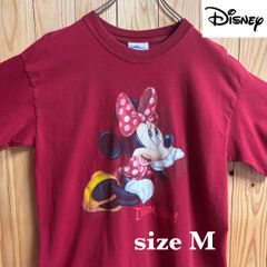【古着】Disney(ディズニー)半袖Tシャツ M 赤 USA製 ミニーマウス ヴィンテージ アメリカ古着 ディズニーリゾート