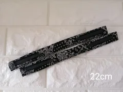 (ちえ様専用)ハンドメイド カニューレホルダー 22cm 2本 バンダナ柄 ブラック