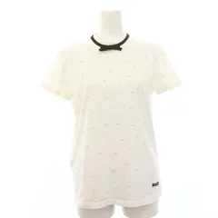 miumiu ロゴ入りシルクカットソー/Tシャツ ふんわりパフスリーブ miumiu ロゴ入りシルクカットソー/Tシャツ ふんわりパフスリーブ