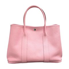 エルメス HERMES ガーデンパーティーPM T刻 ローズサクラ/シルバー金具 ネゴンダ レディース ハンドバッグ